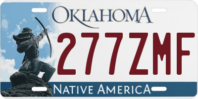 OK license plate 277ZMF