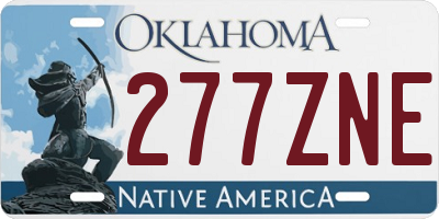 OK license plate 277ZNE