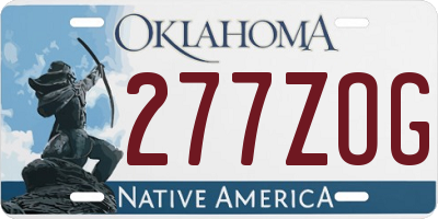 OK license plate 277ZOG