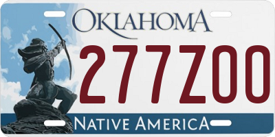 OK license plate 277ZOO