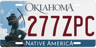 OK license plate 277ZPC