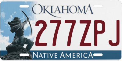 OK license plate 277ZPJ