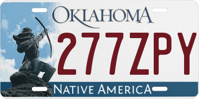 OK license plate 277ZPY