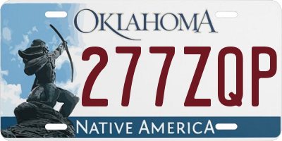 OK license plate 277ZQP