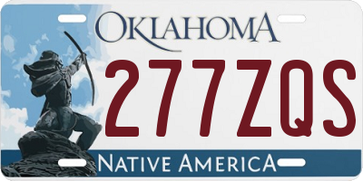 OK license plate 277ZQS