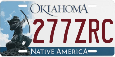 OK license plate 277ZRC