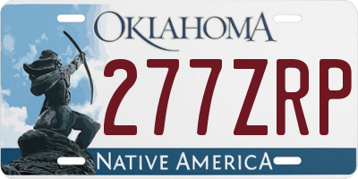 OK license plate 277ZRP