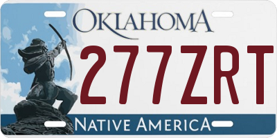 OK license plate 277ZRT