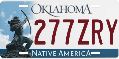 OK license plate 277ZRY