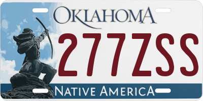 OK license plate 277ZSS