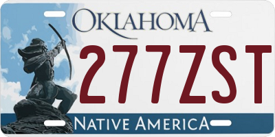 OK license plate 277ZST