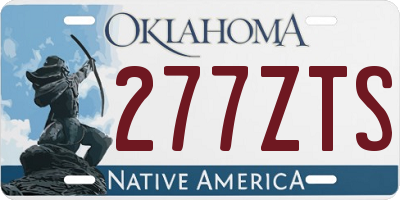 OK license plate 277ZTS