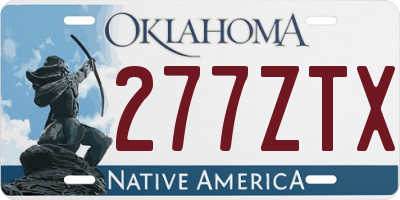 OK license plate 277ZTX