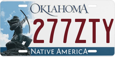 OK license plate 277ZTY