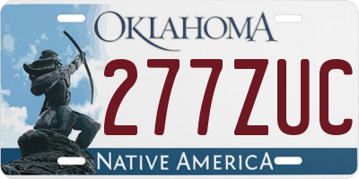 OK license plate 277ZUC