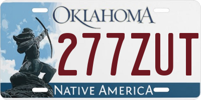 OK license plate 277ZUT