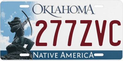 OK license plate 277ZVC