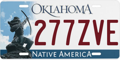 OK license plate 277ZVE