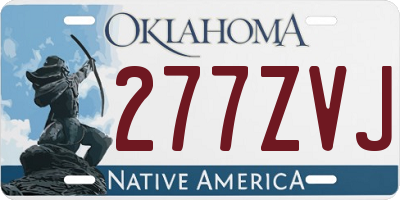 OK license plate 277ZVJ