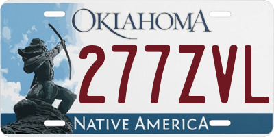 OK license plate 277ZVL