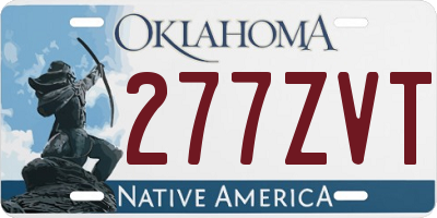 OK license plate 277ZVT