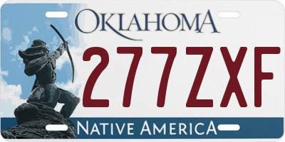 OK license plate 277ZXF