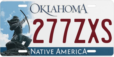 OK license plate 277ZXS