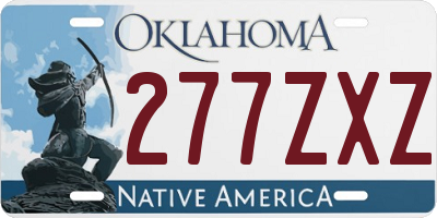 OK license plate 277ZXZ