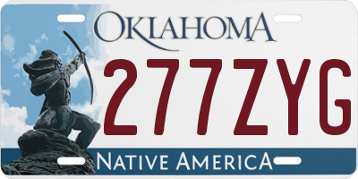 OK license plate 277ZYG