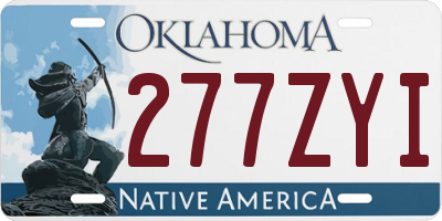 OK license plate 277ZYI