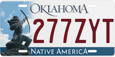 OK license plate 277ZYT