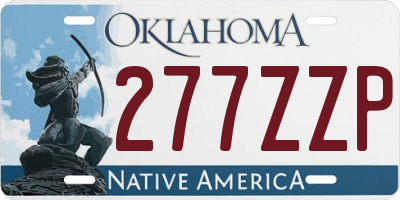 OK license plate 277ZZP