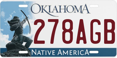 OK license plate 278AGB
