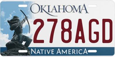 OK license plate 278AGD