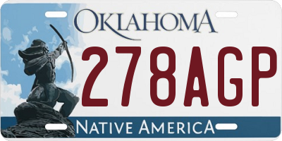 OK license plate 278AGP