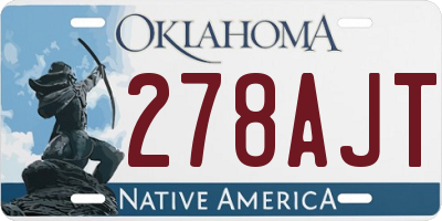 OK license plate 278AJT