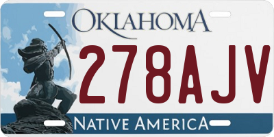 OK license plate 278AJV