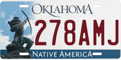 OK license plate 278AMJ