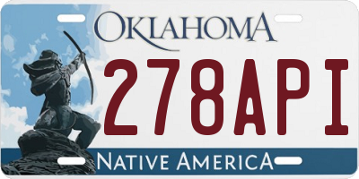 OK license plate 278API