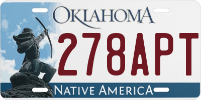 OK license plate 278APT
