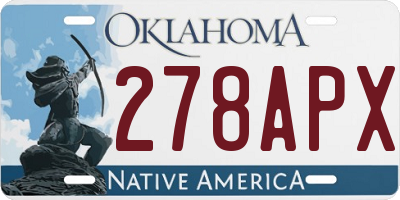 OK license plate 278APX