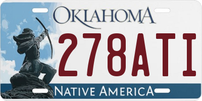 OK license plate 278ATI