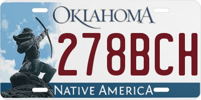 OK license plate 278BCH