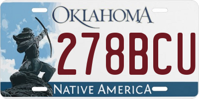 OK license plate 278BCU