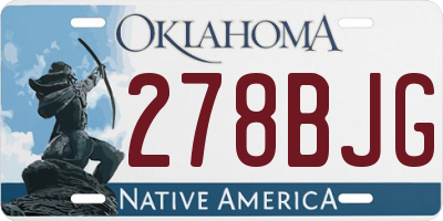 OK license plate 278BJG