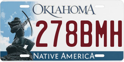 OK license plate 278BMH