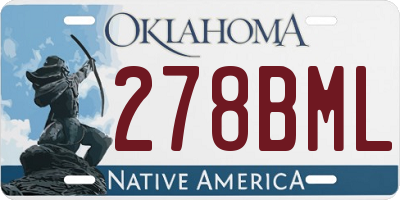 OK license plate 278BML
