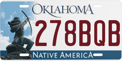 OK license plate 278BQB