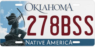 OK license plate 278BSS