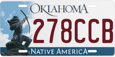 OK license plate 278CCB